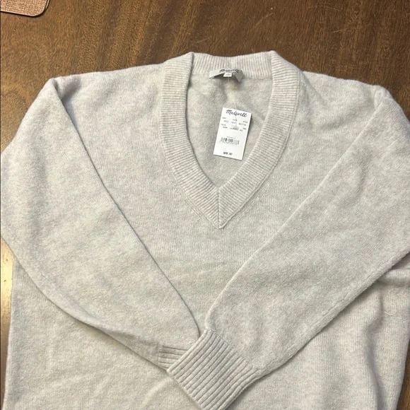 Gray V-Neck Sweater - Picture 5 of 5
